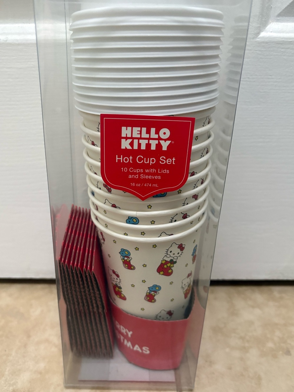 New Hello Kitty Christmas disposable hot cup set